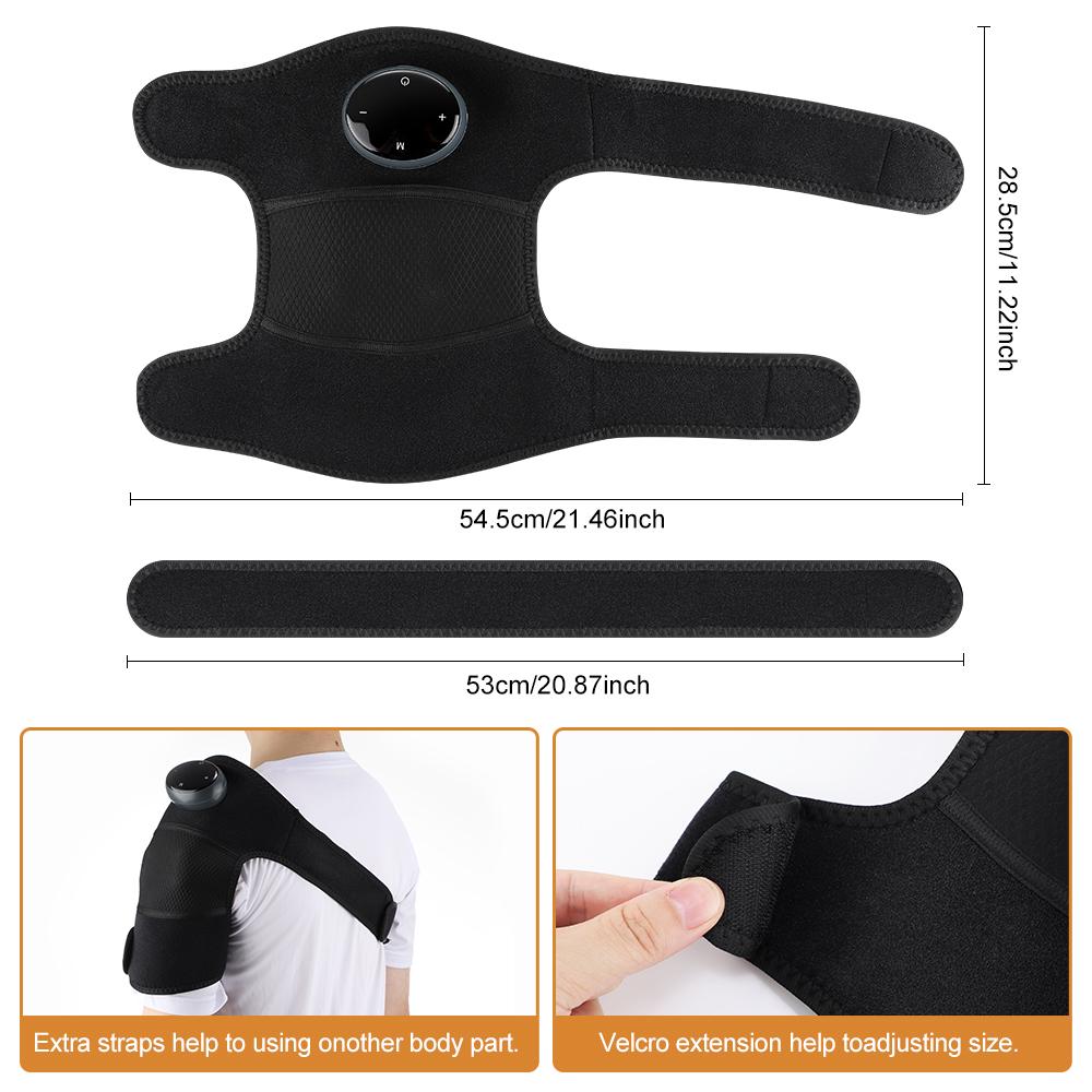 New Electric Heating Knee Massager 5 Modes Rechargeable Neck Shoulder Knee Massager Warm Massage Vibration Pressing Intelligent
