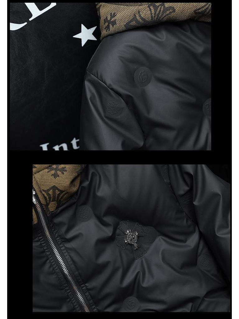 Europäische Herren-Daunenjacke Patchwork Jacquard Hohe Qualität Herbst/Winter 2025