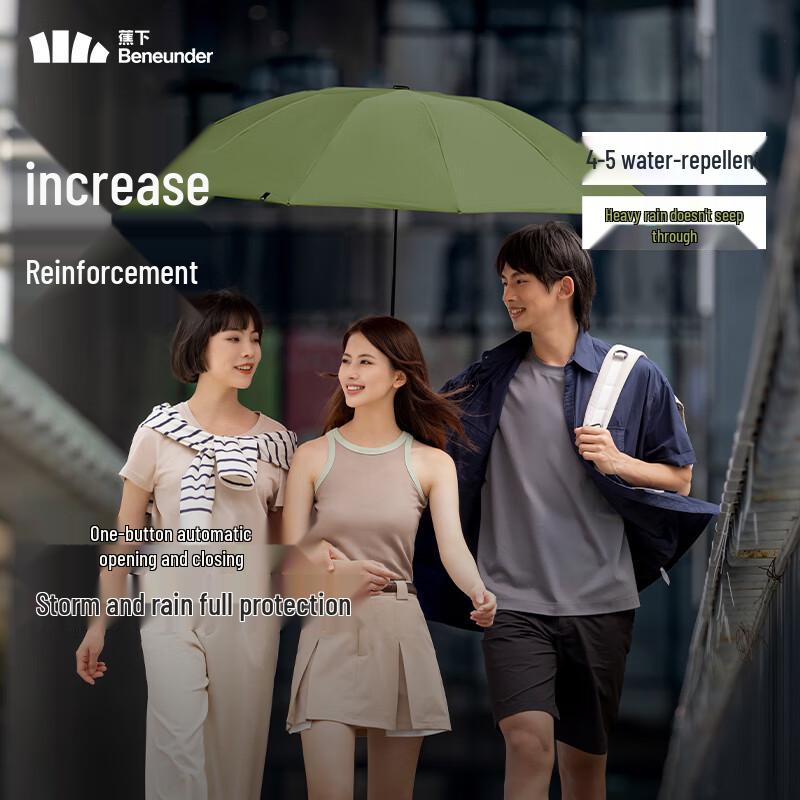 Beneunder UV Protection 10-Rib Three-Fold Umbrella