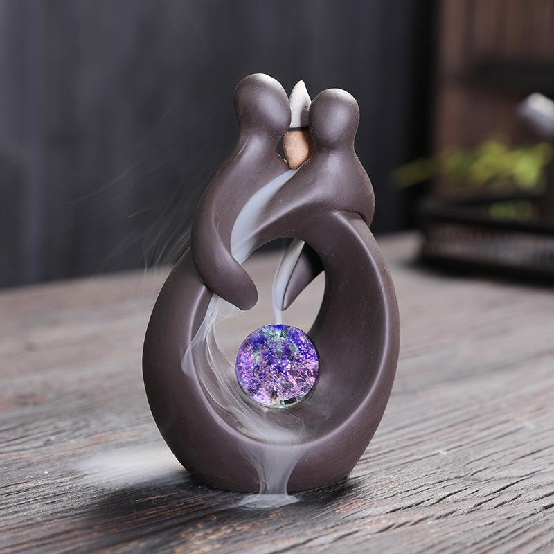 Zisha Backflow Incense Burner - Long-lasting Sandalwood and Agarwood Home Decoration.