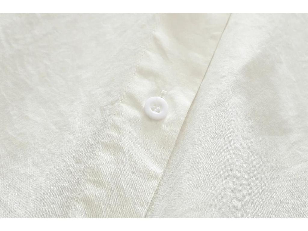 2025 Spring & Autumn Women's Embroidered Long Sleeve White Shirt - Fresh, Versatile, Age-Reducing Student Fashion