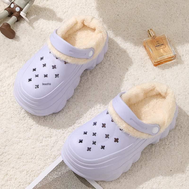 Herren- und Damen-Plüschpantoffeln für den Winter 2024: Fellige, dicksohlige, höhenverstärkende Clogs für den Außenbereich