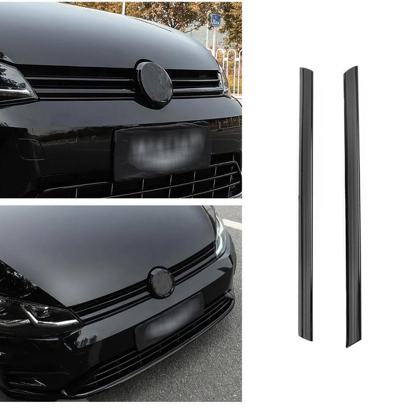 1 SET Glossy Black Car Front Bumper Grille Trim Grill Decoration Strip Covers for VW Golf 7 7.5 MK7 Exterior Accessories