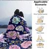 1 manta ligera de franela Floral Fantasy, manta cómoda y cálida, para oficina y camping, sofá cama, sala de estar115