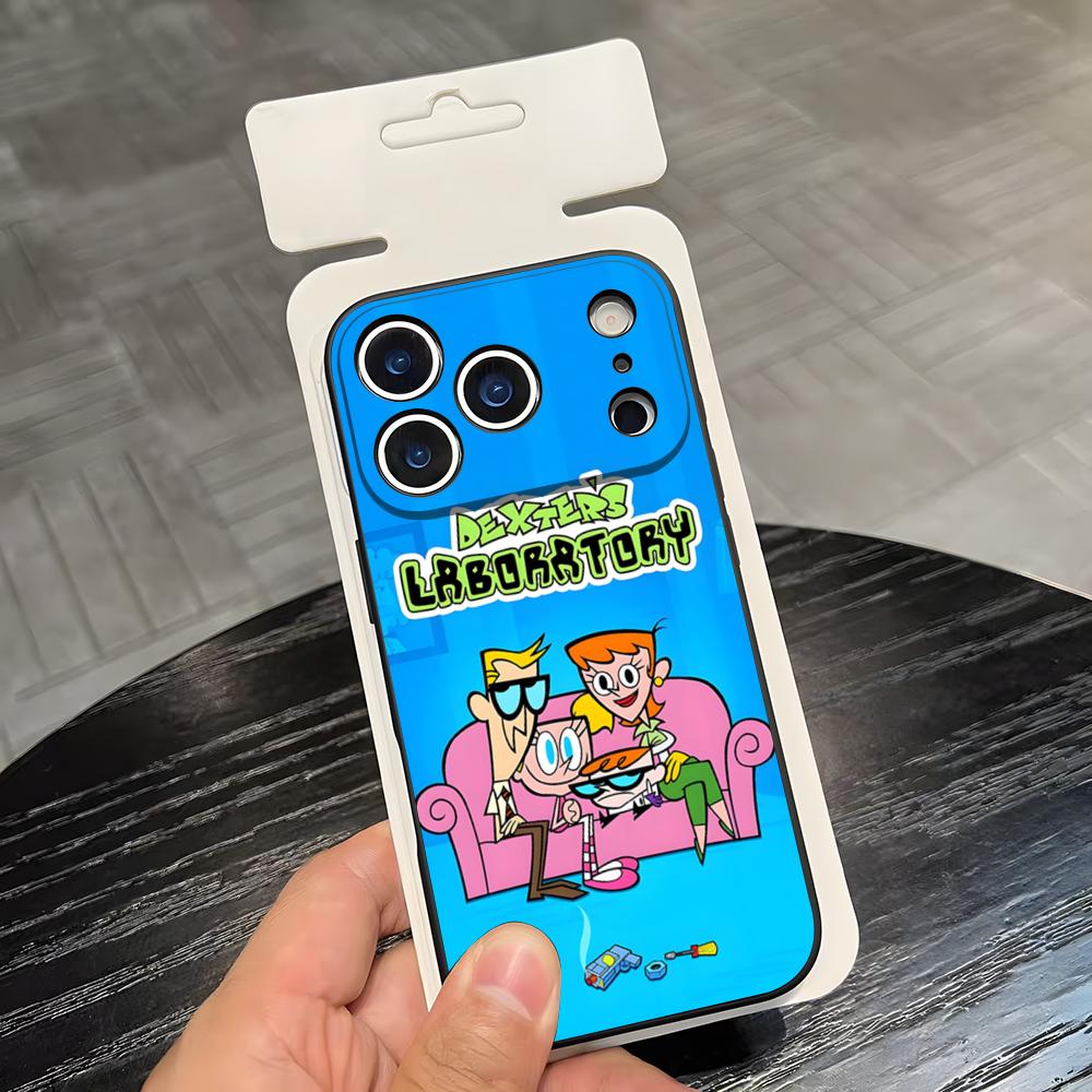 Cartoon D-Dexters L-Laboratory Phone Case For IPhone 17 Air 16 E Pro Max 15 14 13 Mini 12 Pro 11 Max Plus Black Soft Shell