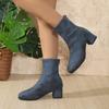Fashion 2024 High Quality Women's Shoes Ankle Women's Boots Fashion Back Zip Modern Boots Women Hot Sale Plus Size Shoes for Women