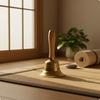 Wooden Handle Bell Polished Finish Brass Hand Bell Music Accessory Sturdy Cue Tool Easy to Clean for Classroom