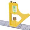Équerre combinée inox 300 mm - fiole 360° - moulée sous pression, 90°/45° trusquin, graduations mm/pouces