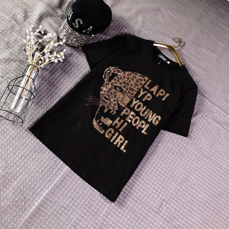 2024 Plus Size Women's Summer Stylish Two-Piece Set with Hot Drill Detailing