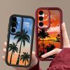 Seaside Coconut Print Case For Samsung A57 A37 A27 A17 S26 Ultra S25 FE A56 A36 A16 A55 A35 A15 A54 5G S21 S22 S23 S24 Plus Shockproof Bumper Cover