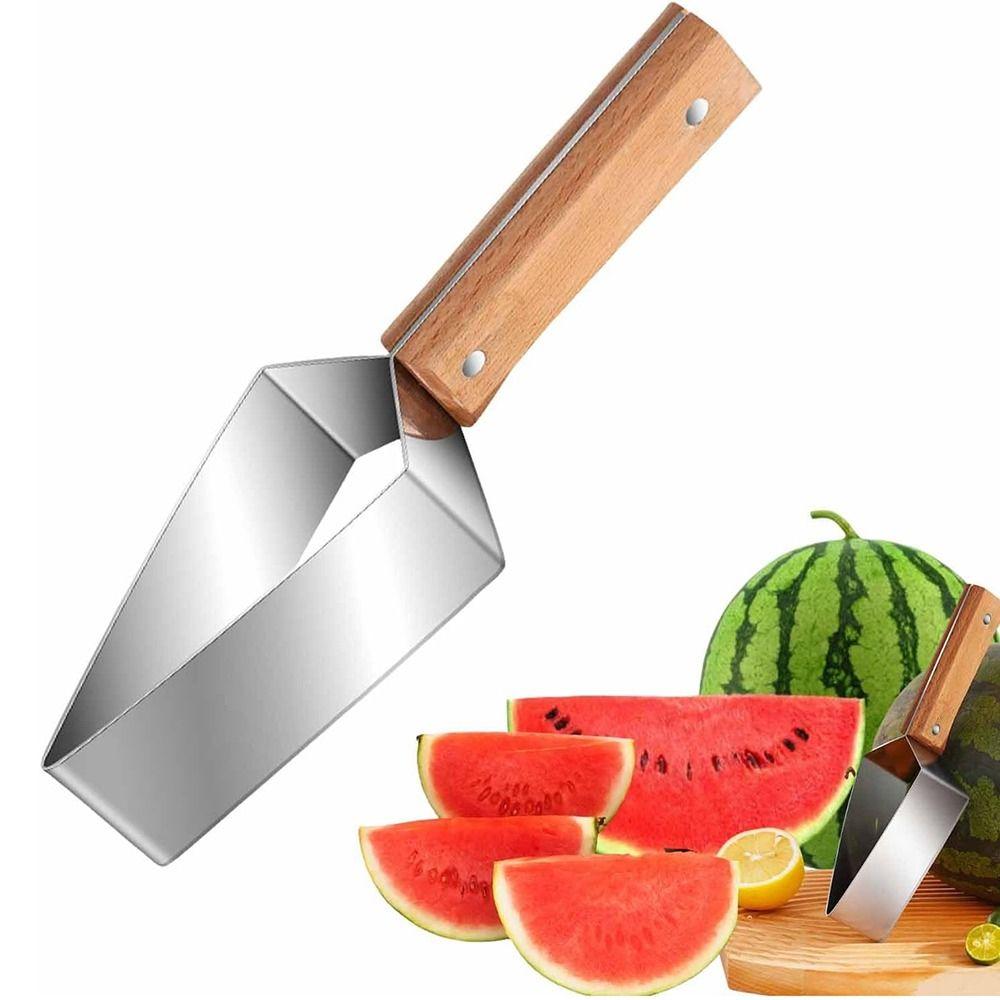 

Triangle Fruit Cutter Stainless Steel Melon Cutting Tool Practical Watermelon Slicer Picnic 1 Pc