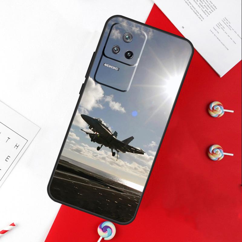Fighting Plane Aircraft Cover For Xiaomi 14 Ultra 15 13 11T 12T 13T 14T Pro POCO X7 Pro X3 X5 X6 M6 F5 F6 Pro Case