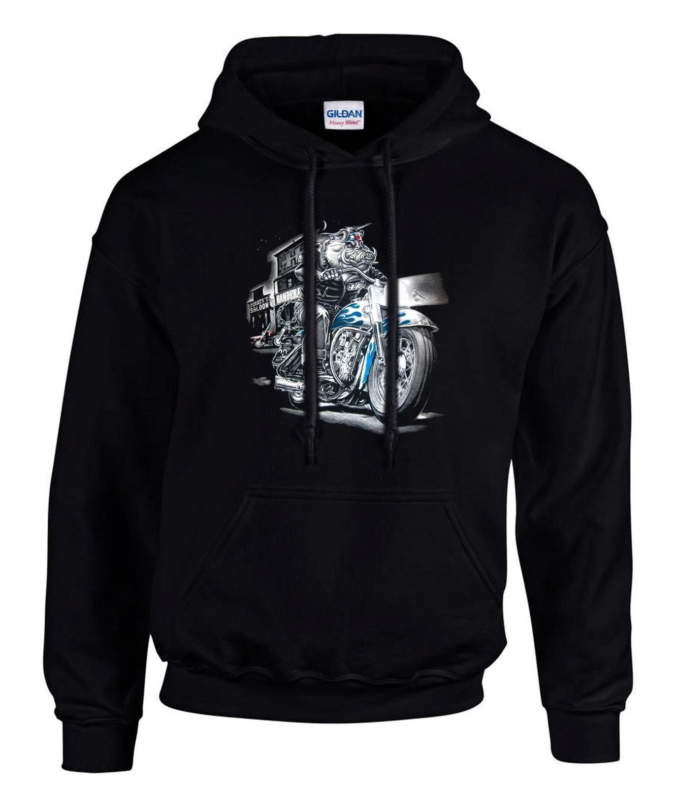 Biker Custom Choppers Motorrad Schwarz Hoodies Kapuzenpullover -3329-SW S