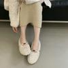 Suding Home Mary Jane Mao Mao Shoes Women's Shoes 2025 New Autumn and Winter Plush Cotton Shoes Warm Plush Single Shoes
