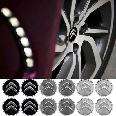 56/60mm Car Aluminum Logo Wheel Center Hub Cap Stickers For C4 C3 C5 C2 Berlingo C-Elysee C4-Picasso C4-Aircross DS