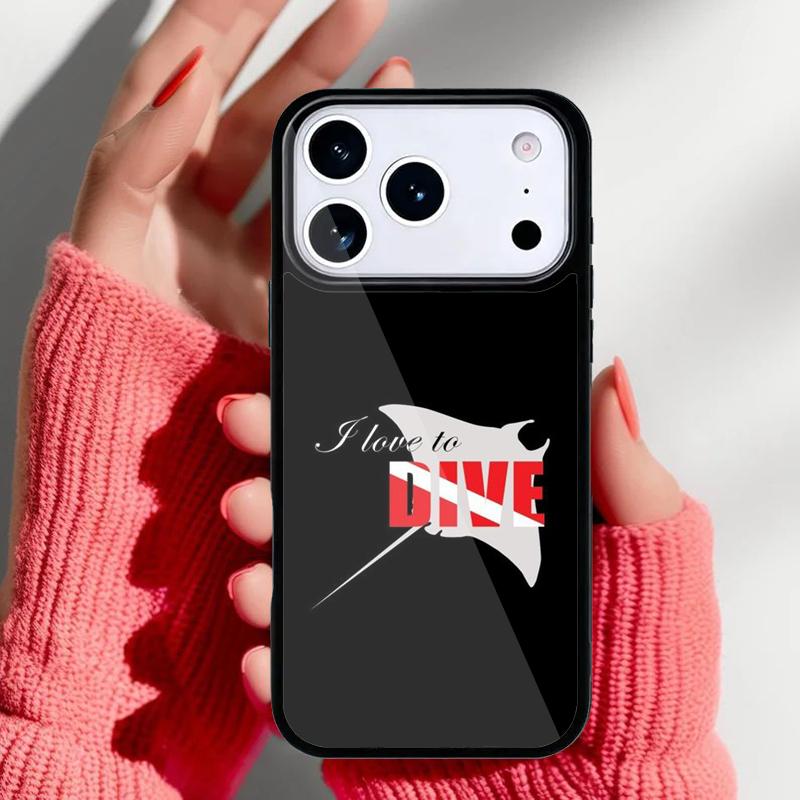 Dive Scuba Diver Shark Diving Phone Case for iPhone 17 16 15 14 13 Pro Max Back Cover for 12 11 Pro Coque