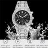 Voller Bling Diamant Uhr für Männer Hip Hop Iced Out Herren Uhren Luxus Quarz Uhr Mann Wasserdicht Chronograph Montre Homme