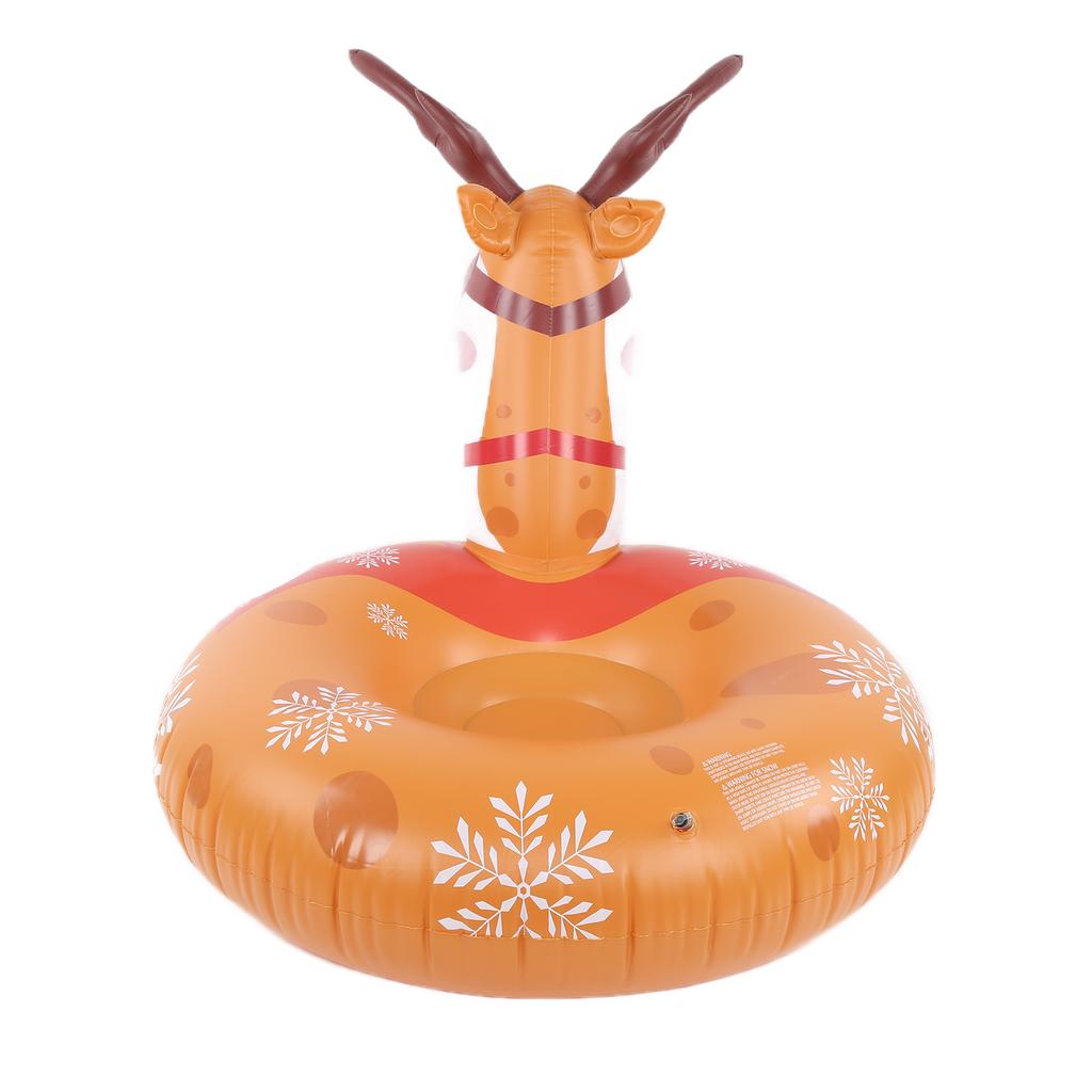 Aufblasbarer Ski-Kreis, rund, verschleißfest, multifunktional, Weihnachtsthema, Schneeschlitten, PVC