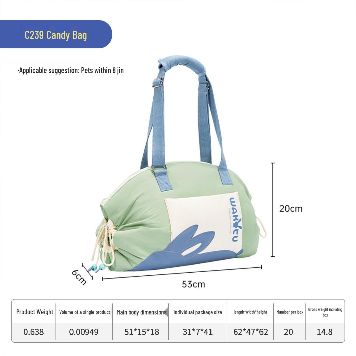 Wakytu UK 2-in-1 Breathable Pet Bag: Portable Cat Carrier & Shoulder Dog Bag