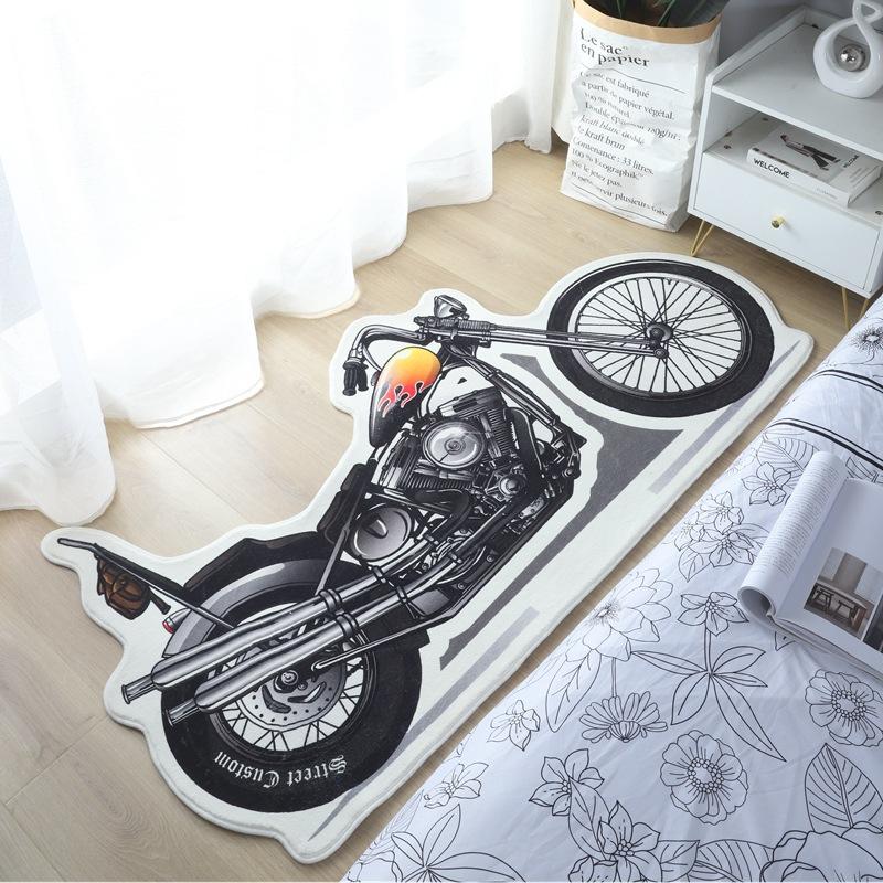 Cashmere Special-Shaped Carpet Home Creative Decoration Living Room Bedroom Bed Blanket Trend Motorcycle Floor Mat