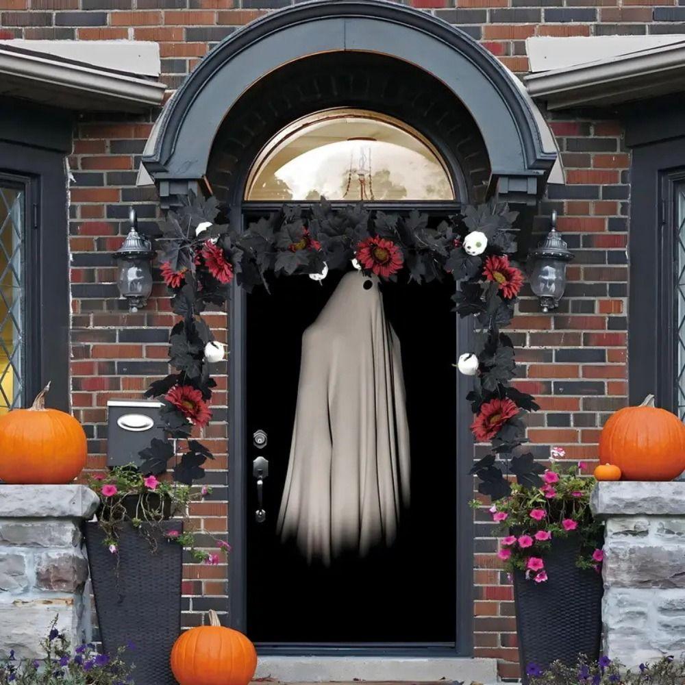 Silk Halloween Leaf Vines Plastic Artificial Hanging Vine Garland Front Door Decor