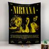 Nirvana Tapestry Wall Hanging, Grunge Rock Band Tour Poster Art, Retro Wall Decor for Bedroom Living Room Dorm