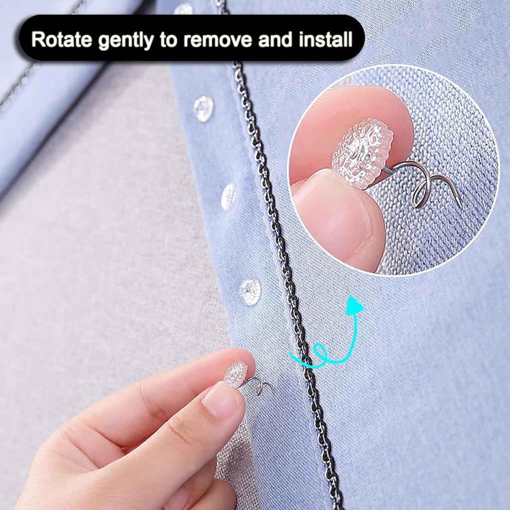 Bedskirt P,Spiral Push P,Clear Heads Twist P,100pcs(0.75inch) Upholstery Tacks, Headliner P for Slipcovers and Bedskirts (100PCS)