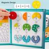 Children Magnetic Fraction Learning Math Toys Wooden Fraction Book Set Parish Teaching Aids Arithmetic Learning Educational Toys