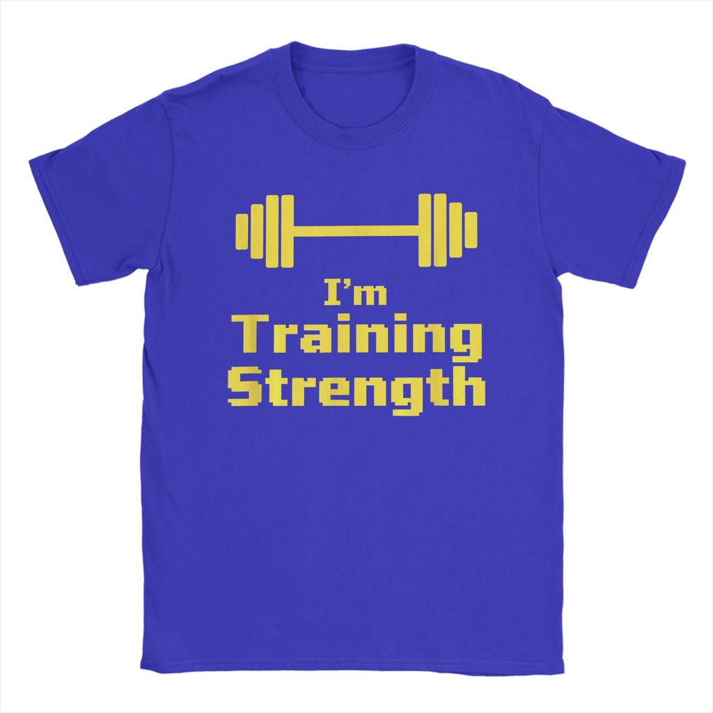 Im Training Strength Barbell Fitness Weightlifting Wellness T Shirt Summer Pure Cotton T Shirts For Couple Popular Tshirt