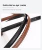 Women's Genuine Cowhide Leather Striped Dress Belt - Versatile & High-End Accessory