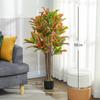 Artificial Croton 120 cm Decorative Artificial Plant with Pot and Leaves for Interior Decoration Multicolor