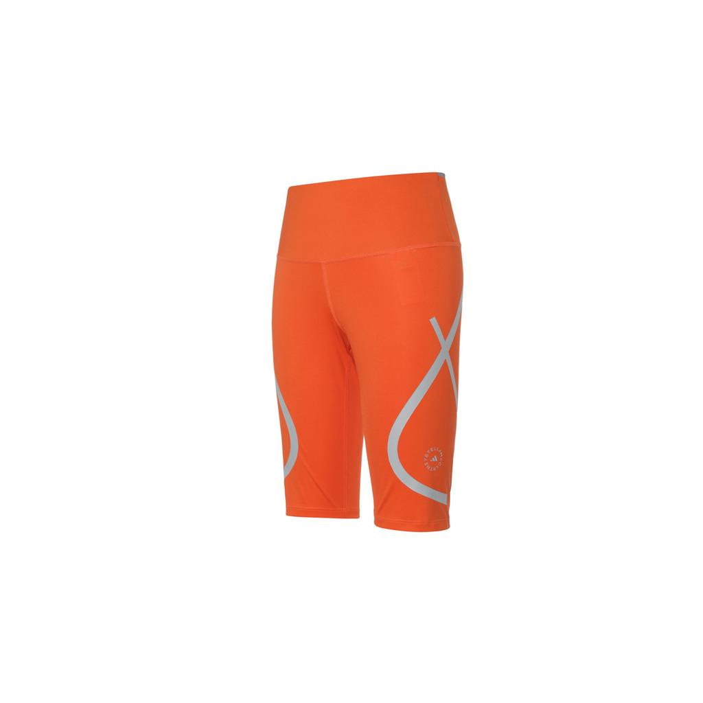 adidas Women's Orange STELLA McCARTNEY High-Waisted Cycling Tight Shorts HT5015