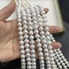 1String, White Natural Freshwater Pearls, Edison Pearls Beads, 9-11mm, for DIY Necklace Bracelet Accessories, Jewelry Making, Mother's Day Gifts, 36cm