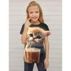 T-Shirt for Girls Cute Kitten Girls Clothes Kids T-Shirt Summer Short Sleeve Children Outdoor Sports Tops T-Shirt for Girls