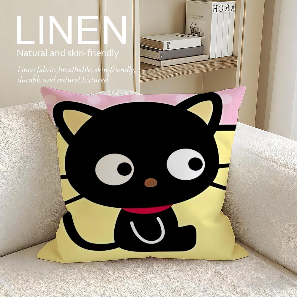 Cute Chokotto Neko Cushion Cover Pillowcase Set Pcs x x Breathable Washable Sofa Cushion Cover