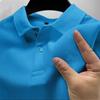 Men's 2024 Lapel Half-Sleeve Polo: Fashionable, Casual, Business-Ready T-Shirt