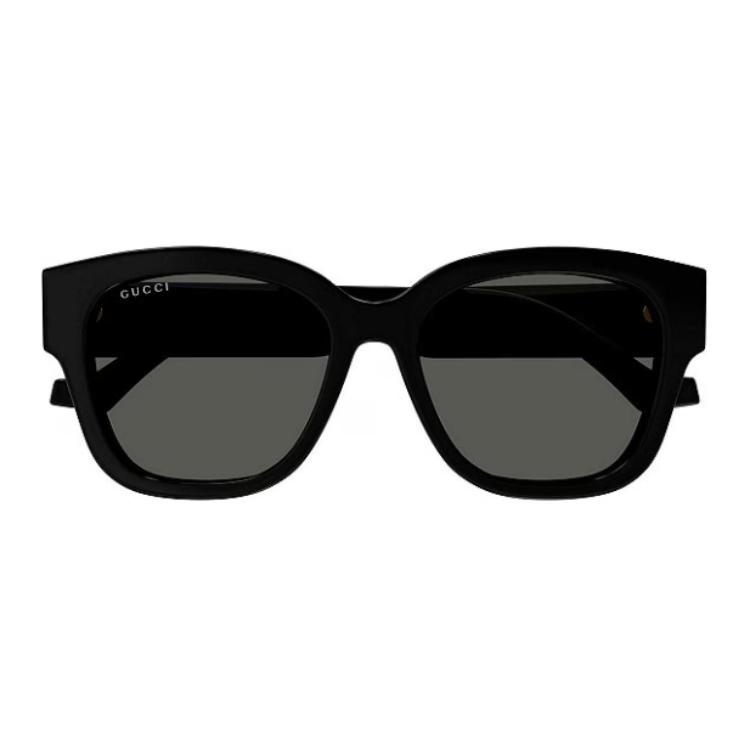 Gucci Web Logo Acetate Irregular Sunglasses Unisex Sunglasses Black GG1550SK001
