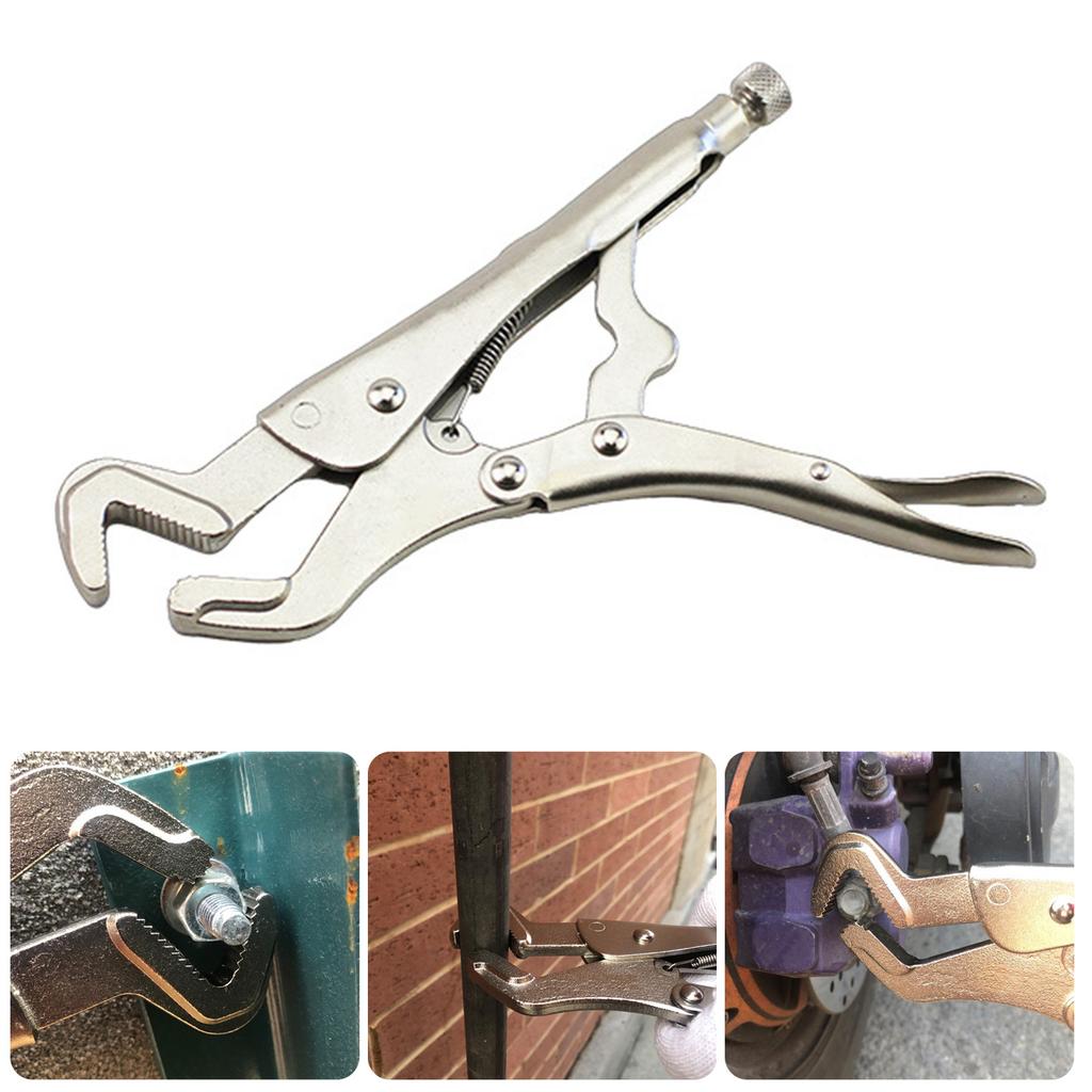 Grip Pliers Solid Pipe Clip Repair Welding Pliers Adjustable Jaw Grips Pliers Curved Jaw Locking Pliers for Industries