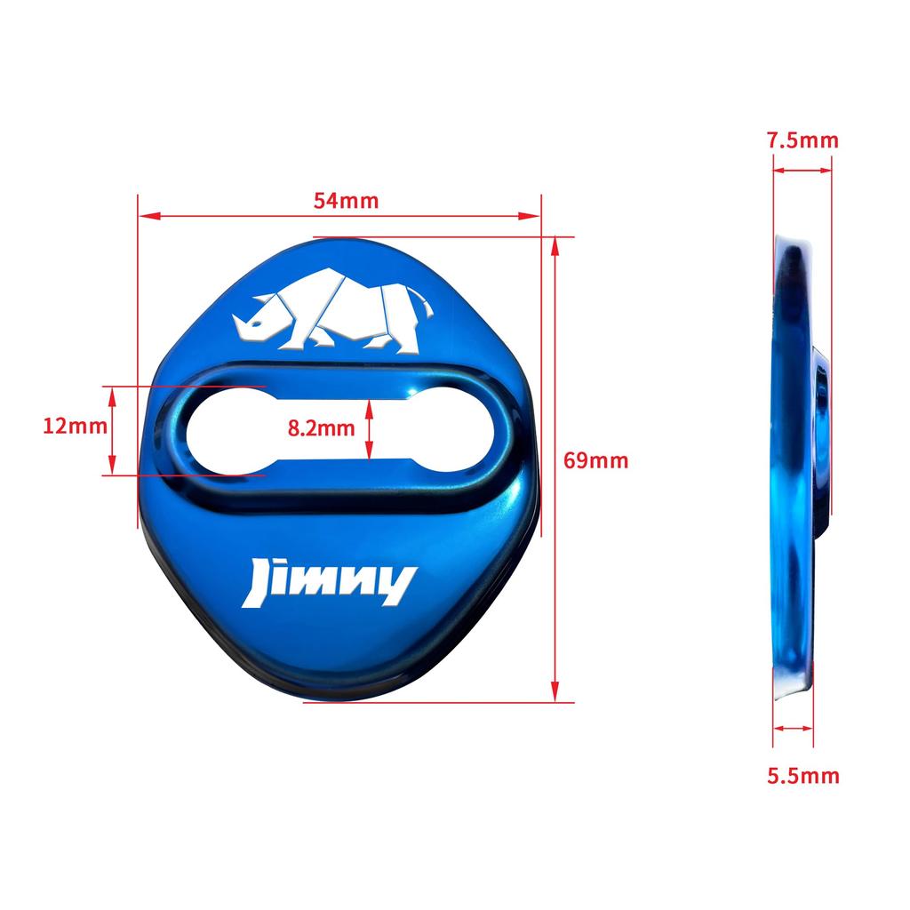 Jimny Fuel Filler Cap Fuel Cap Door Striker Door Lock Adhesive Type Set Cover, Cover, Cover, Cover, (Blue) [Used]