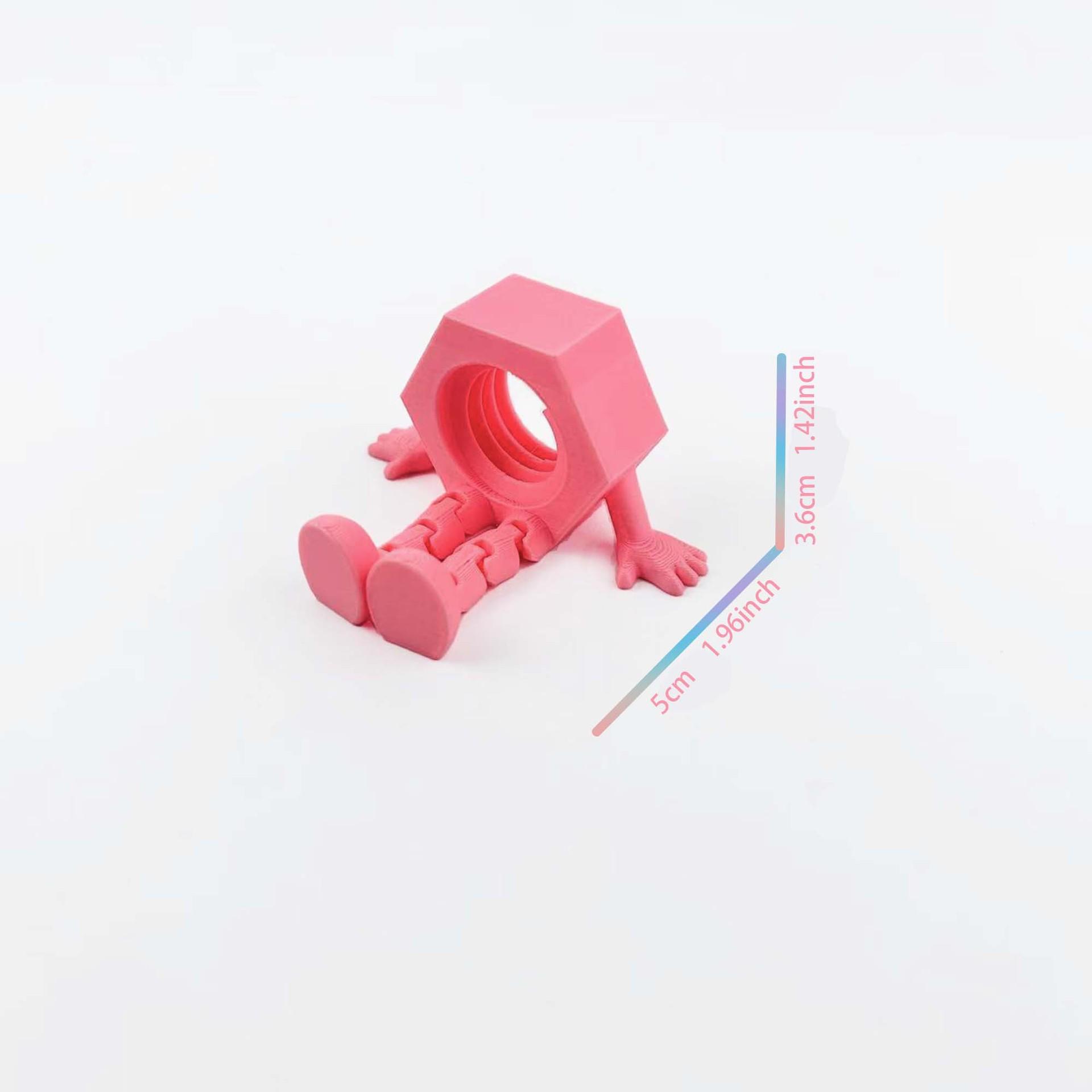 

1pc 3D printed PLA material movable joint bolts and nuts, cute home decoration desktop ornaments, holiday gifts. B