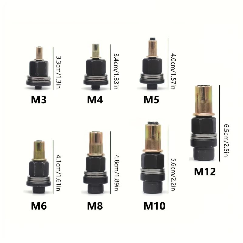 Dependable 1/3/4/6/7pcs Manual Riveter Tool Kit With M3-M12 Nuts for Secure and Strong Fastening