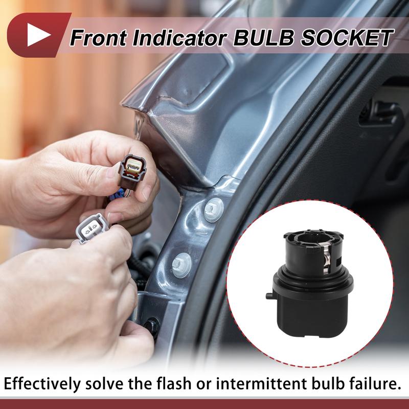 X Autohaux 1 Pcs Front Indicator Light Socket for Vauxhall Corsa C 2001-2006 No.9200405 Lamp Bulb Connector 1 Pin