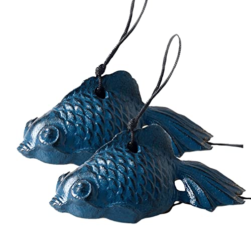

Hwagui 2-Pack Iron Wind Chimes, Little Bell-Shaped, Green. Perfect as a year-end gift, housewarming present, room divider, or brazier.