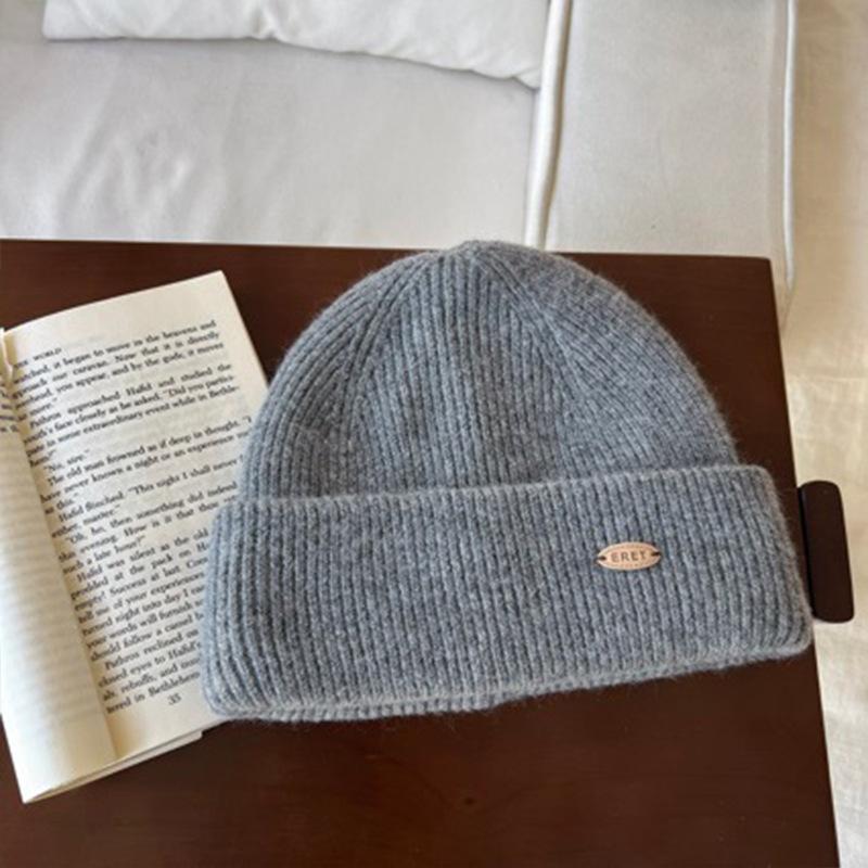Women's Double-layer Thickened Autumn and Winter Warm Ear Protection Knitted Hat Versatile Piles of Hats Cold Hat Men