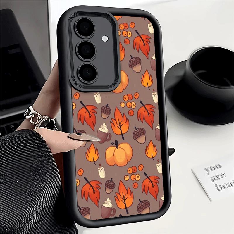 Phone Case for Samsung Galaxy S26 S25 Ultra S24 FE Pumpkin Happy Fall Autumn Shell S23 Plus S22 + S21 S20 5G Soft Silicone Funda