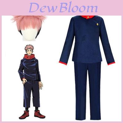 Authentisches Jujutsu Kaisen Yuji Itadori Cosplay Kostüm für Männer und Frauen mit Perücke
