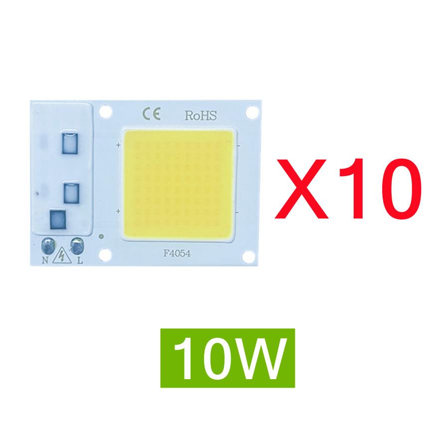 10pcs 220V LED Chip 10W 20W 30W 50W COB Chip No Need Driver LED Lamp Beads for Flood Light Spotlight Lampada DIY Lighting