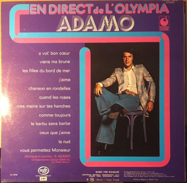 

LP Record ADAMO - En Direct De L Olympia 2M04852035 Sounds Superb Belgium Pop Used