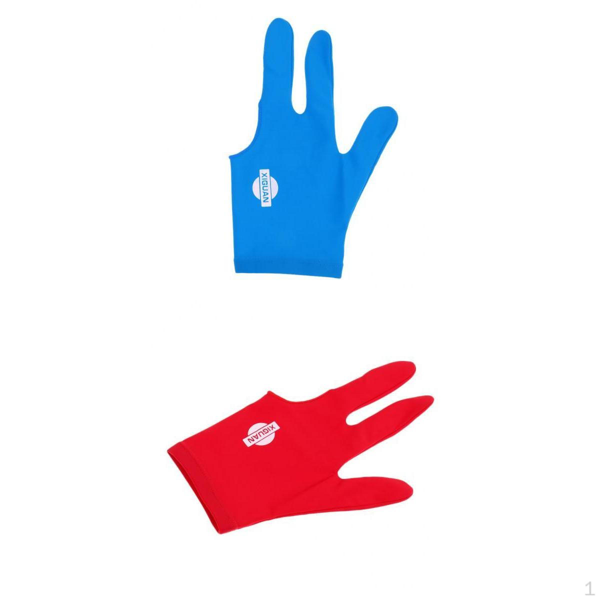 

Спандекс Левая рука Снукер Бильярд 3 Пальца для Киев для Пула - Синий и Красный