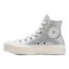 Converse All Star Lift Comode e Versatili Resistenti all'Abrasione e Leggere Espadrillas High Top Donna Argento